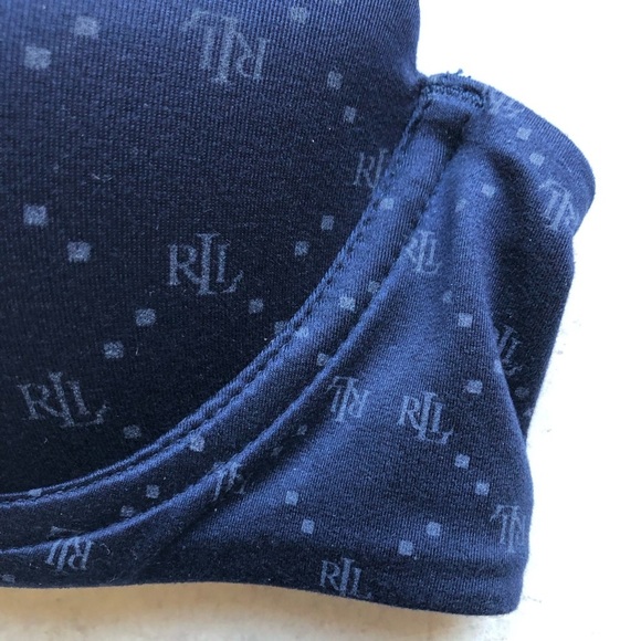 Ralph Lauren Comfort Underwire Full Coverage T-shirt Bra Blue - Picture 12 of 12